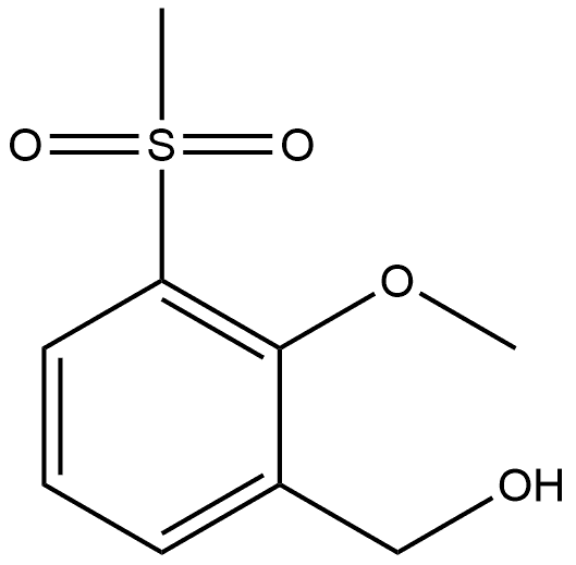 2-Methoxy-3-(methylsulfonyl)benzenemethanol Structure