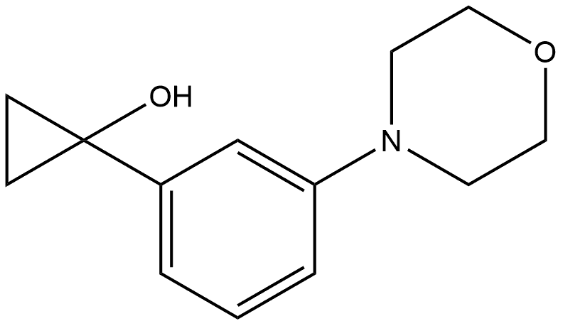 1-[3-(4-Morpholinyl)phenyl]cyclopropanol Structure