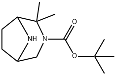 3,8-Diazabicyclo[3.2.1]octane-3-carboxylic acid, 2,2-dimethyl-, 1,1-dimethylethyl ester Structure