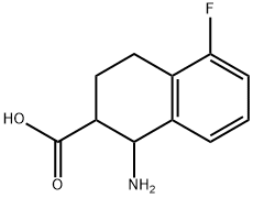 1-amino-5-fluoro-1,2,3,4-tetrahydronaphthalene-2-carboxylic acid 구조식 이미지