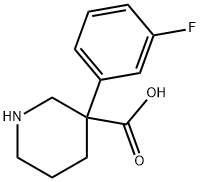 3-Piperidinecarboxylic acid, 3-(3-fluorophenyl)- Structure