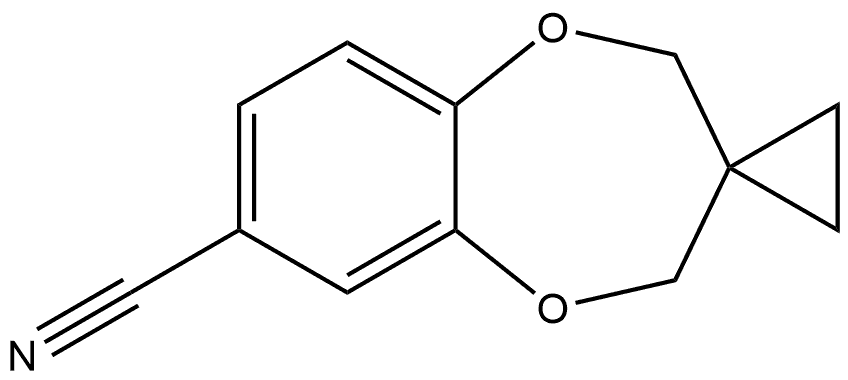 Spiro[2H-1,5-benzodioxepin-3(4H),1'-cyclopropane]-7-carbonitrile Structure