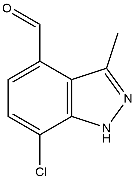 7-Chloro-3-methyl-1H-indazole-4-carboxaldehyde Structure