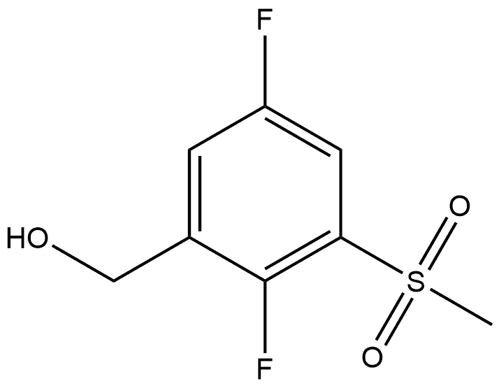 2,5-Difluoro-3-(methylsulfonyl)benzenemethanol Structure