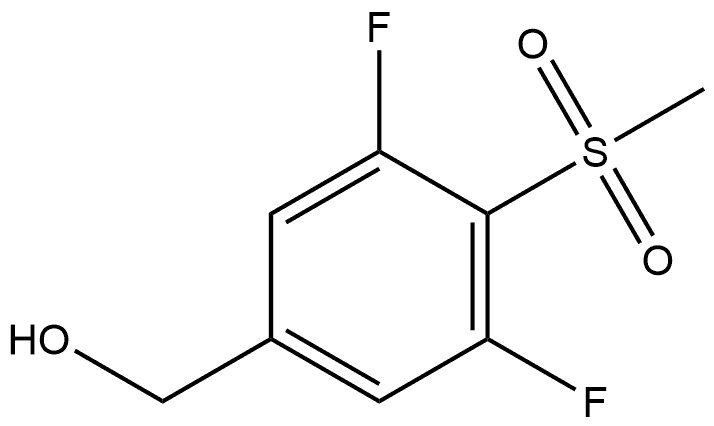 3,5-Difluoro-4-(methylsulfonyl)benzenemethanol Structure