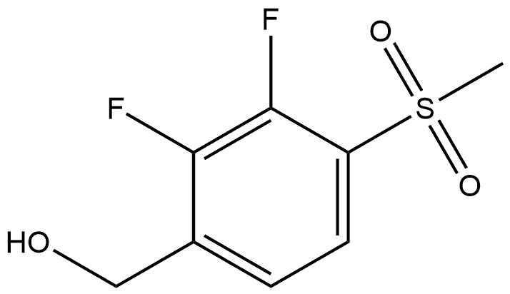 2,3-Difluoro-4-(methylsulfonyl)benzenemethanol Structure