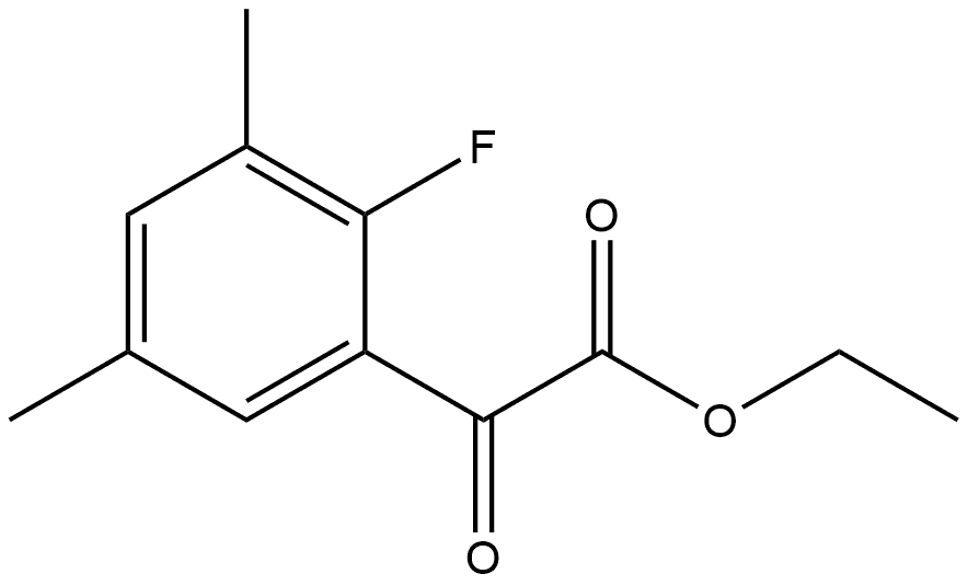 Ethyl 2-fluoro-3,5-dimethyl-α-oxobenzeneacetate Structure