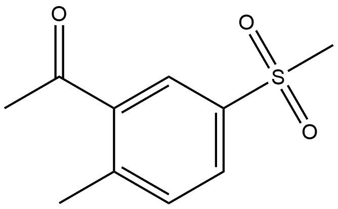 1-[2-Methyl-5-(methylsulfonyl)phenyl]ethanone Structure