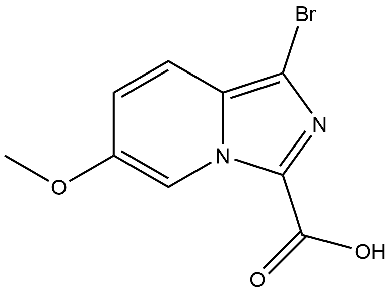 1-bromo-6-methoxyimidazo[1,5-a]pyridine-3-carboxylic acid Structure