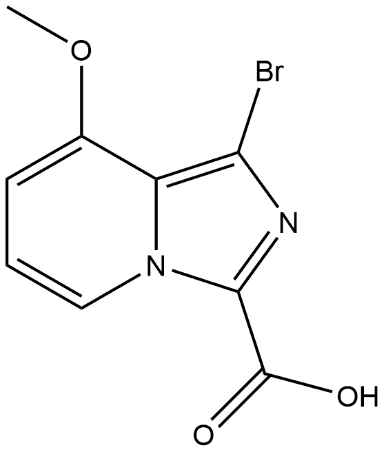 1-bromo-8-methoxyimidazo[1,5-a]pyridine-3-carboxylic acid 구조식 이미지