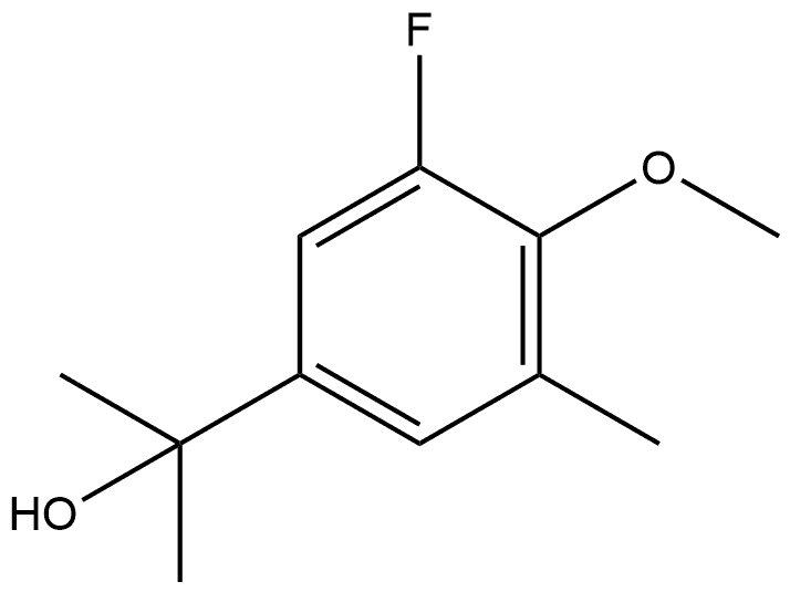 3-Fluoro-4-methoxy-α,α,5-trimethylbenzenemethanol Structure