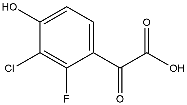 3-Chloro-2-fluoro-4-hydroxy-α-oxobenzeneacetic acid Structure