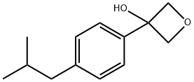 3-Oxetanol, 3-[4-(2-methylpropyl)phenyl]- Structure