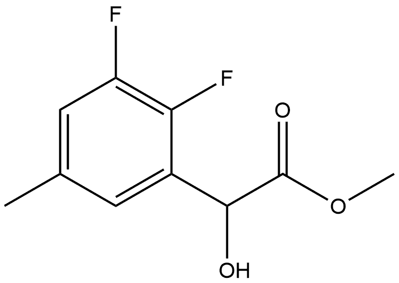 Methyl 2,3-difluoro-α-hydroxy-5-methylbenzeneacetate Structure