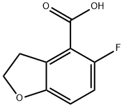 4-Benzofurancarboxylic acid, 5-fluoro-2,3-dihydro- Structure