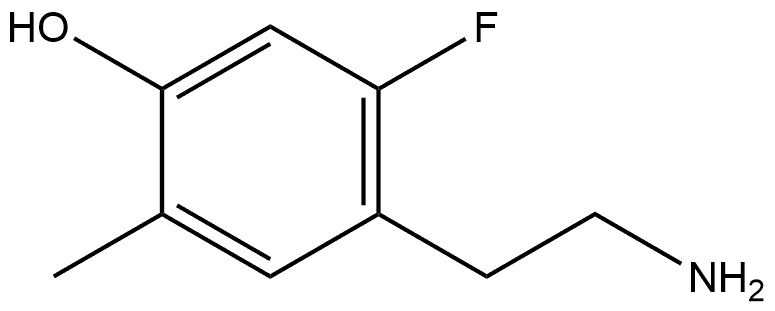 4-(2-Aminoethyl)-5-fluoro-2-methylphenol 구조식 이미지