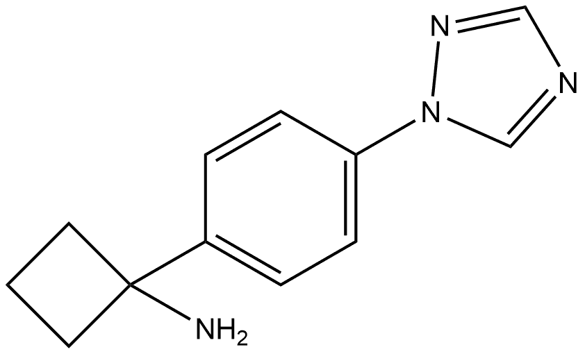 1-4-(1H-1,2,4-Triazol-1-yl)phenylcyclobutanamine Structure