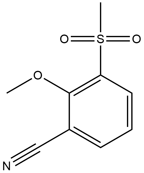 2-Methoxy-3-(methylsulfonyl)benzonitrile Structure