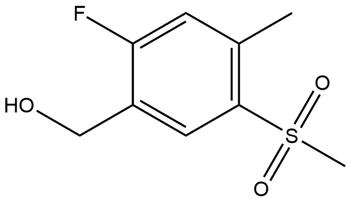 2-Fluoro-4-methyl-5-(methylsulfonyl)benzenemethanol Structure