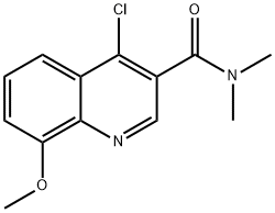 3-Quinolinecarboxamide, 4-chloro-8-methoxy-N,N-dimethyl- 구조식 이미지