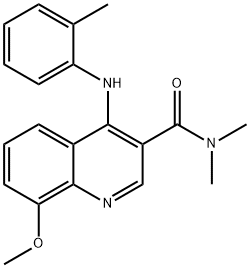 3-Quinolinecarboxamide, 8-methoxy-N,N-dimethyl-4-[(2-methylphenyl)amino]- Structure