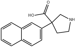 3-Pyrrolidinecarboxylic acid, 3-(2-naphthalenyl)- Structure