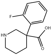 3-Piperidinecarboxylic acid, 3-(2-fluorophenyl)- 구조식 이미지