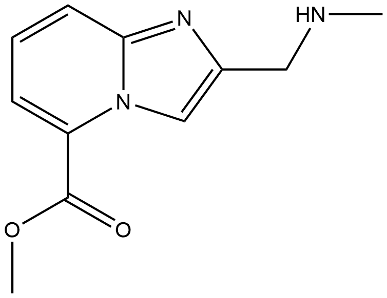 methyl 2-(methylaminomethyl)imidazo[1,2-a]pyridine-5-carboxylate Structure