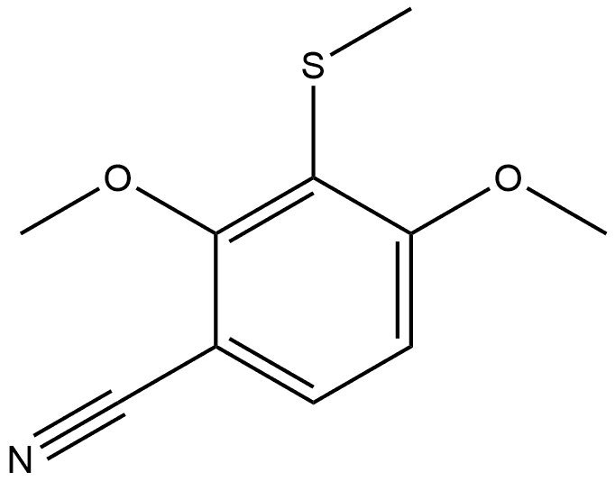 2,4-Dimethoxy-3-(methylthio)benzonitrile Structure