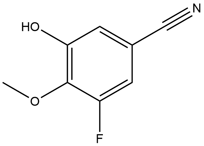 3-Fluoro-5-hydroxy-4-methoxybenzonitrile Structure