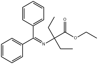 Butanoic acid, 2-[(diphenylmethylene)amino]-2-ethyl-, ethyl ester Structure