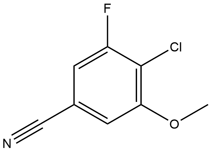 4-Chloro-3-fluoro-5-methoxybenzonitrile Structure