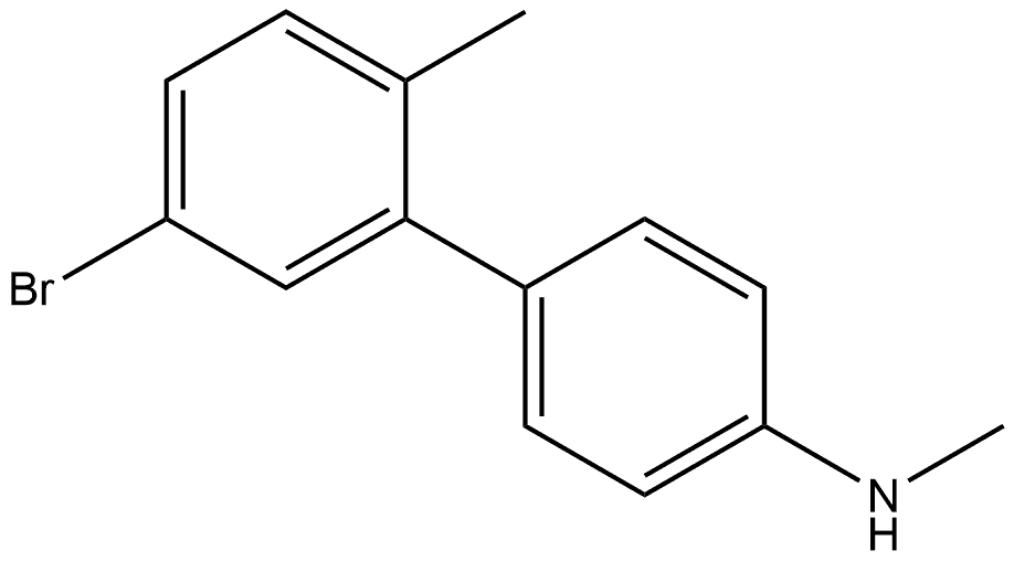 5'-Bromo-N,2'-dimethyl[1,1'-biphenyl]-4-amine Structure