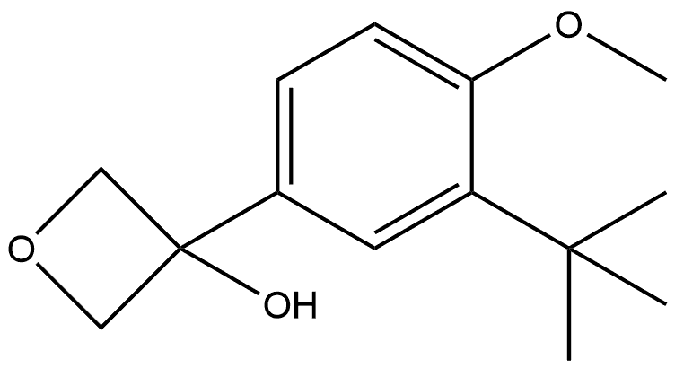 3-[3-(1,1-Dimethylethyl)-4-methoxyphenyl]-3-oxetanol Structure