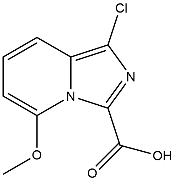 1-chloro-5-methoxyimidazo[1,5-a]pyridine-3-carboxylic acid 구조식 이미지