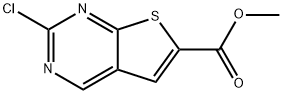 Thieno[2,3-d]pyrimidine-6-carboxylic acid, 2-chloro-, methyl ester 구조식 이미지