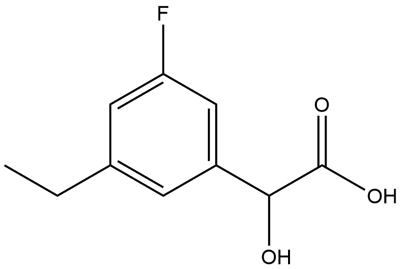 3-Ethyl-5-fluoro-α-hydroxybenzeneacetic acid Structure