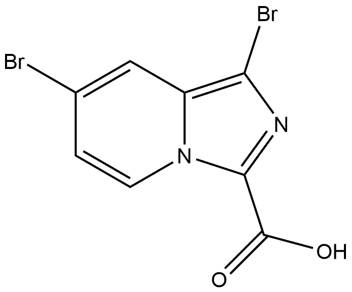 1,7-dibromoimidazo[1,5-a]pyridine-3-carboxylic acid Structure