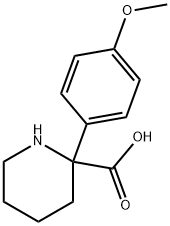 2-Piperidinecarboxylic acid, 2-(4-methoxyphenyl)- Structure