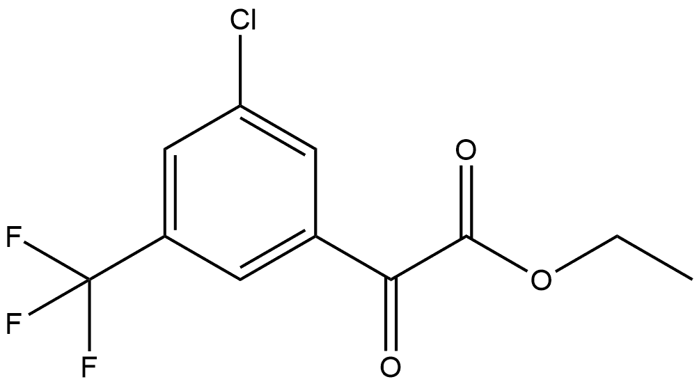 Ethyl 3-chloro-α-oxo-5-(trifluoromethyl)benzeneacetate 구조식 이미지