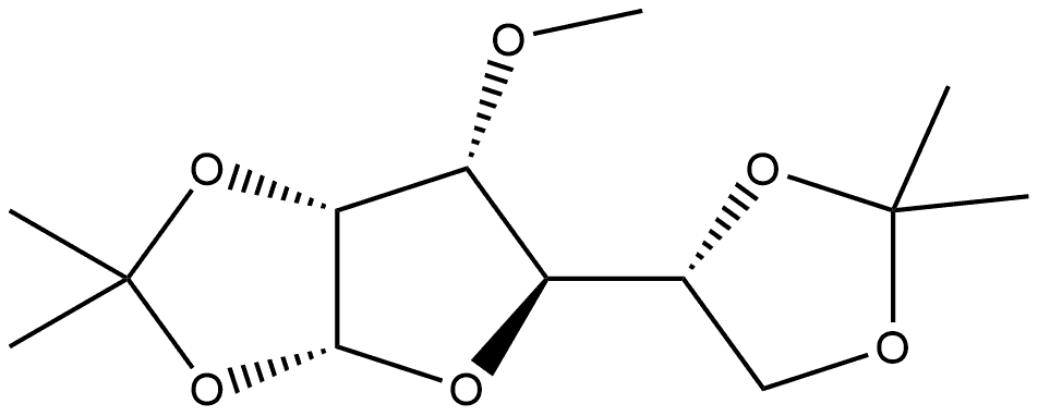 3-O-Methyl-1,2:5,6-di-O-isopropylidene-alpha-D-ribo-hexofuranose Structure