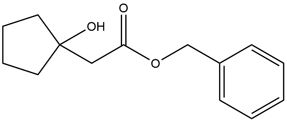 Phenylmethyl 1-hydroxycyclopentaneacetate Structure