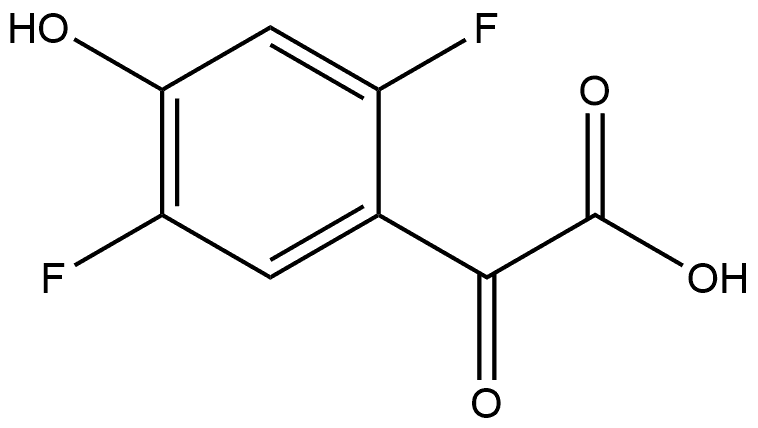 2,5-Difluoro-4-hydroxy-α-oxobenzeneacetic acid Structure