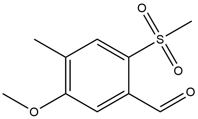 5-Methoxy-4-methyl-2-(methylsulfonyl)benzaldehyde Structure