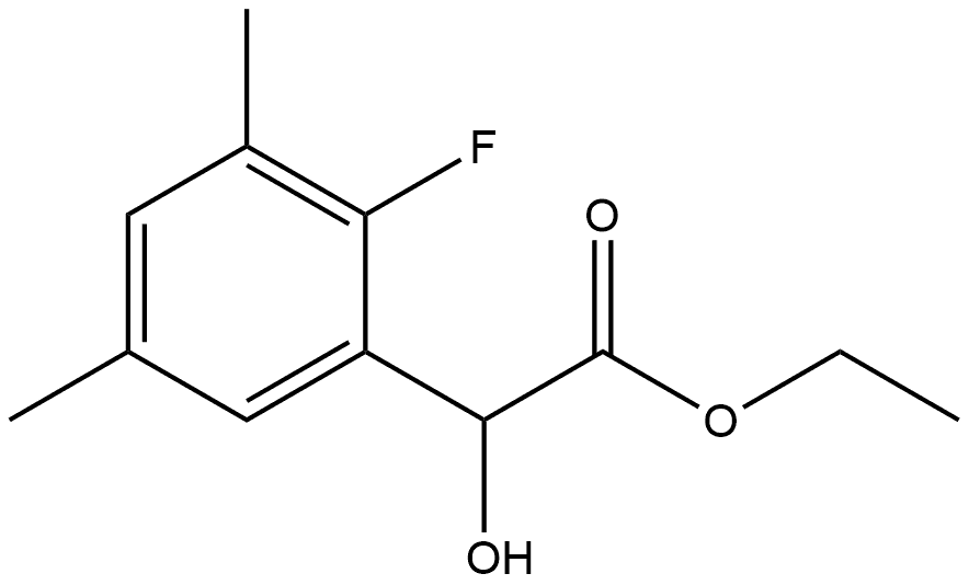 Ethyl 2-fluoro-α-hydroxy-3,5-dimethylbenzeneacetate Structure