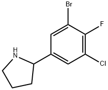 2-(3-bromo-5-chloro-4-fluorophenyl)pyrrolidine Structure