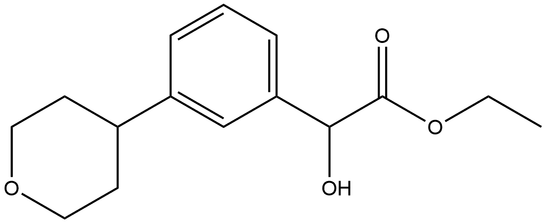 Ethyl α-hydroxy-3-(tetrahydro-2H-pyran-4-yl)benzeneacetate Structure