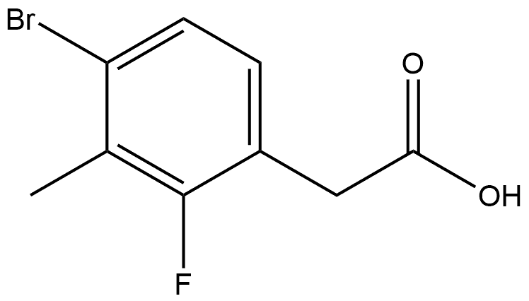 2-(4-Bromo-2-fluoro-3-methylphenyl)acetic acid Structure