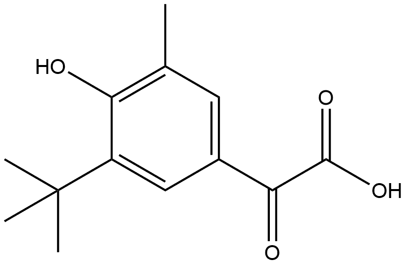 3-(1,1-Dimethylethyl)-4-hydroxy-5-methyl-α-oxobenzeneacetic acid Structure