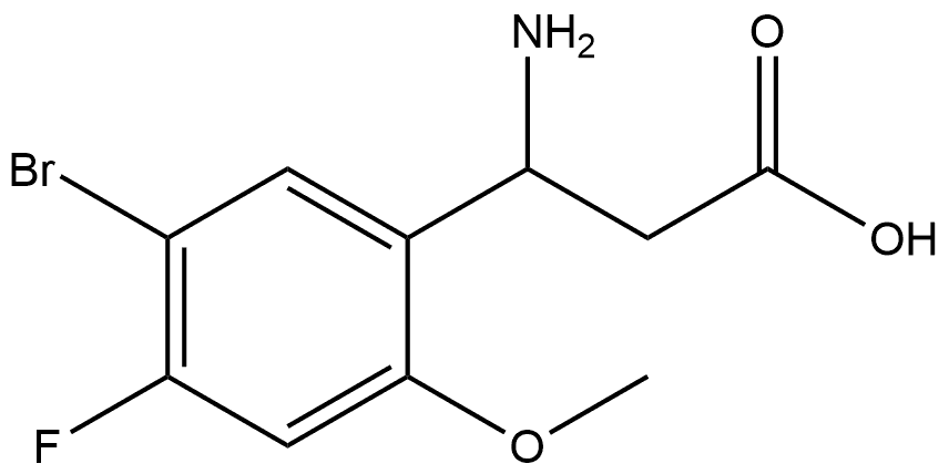 3-amino-3-(5-bromo-4-fluoro-2-methoxyphenyl)propanoic acid 구조식 이미지